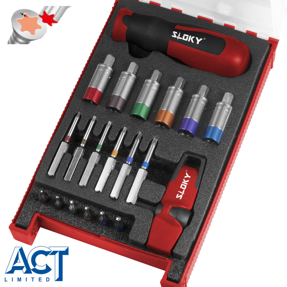 Sloky Togo Kit Torque Screwdriver for TORX® - 25 & 50 mm Bits