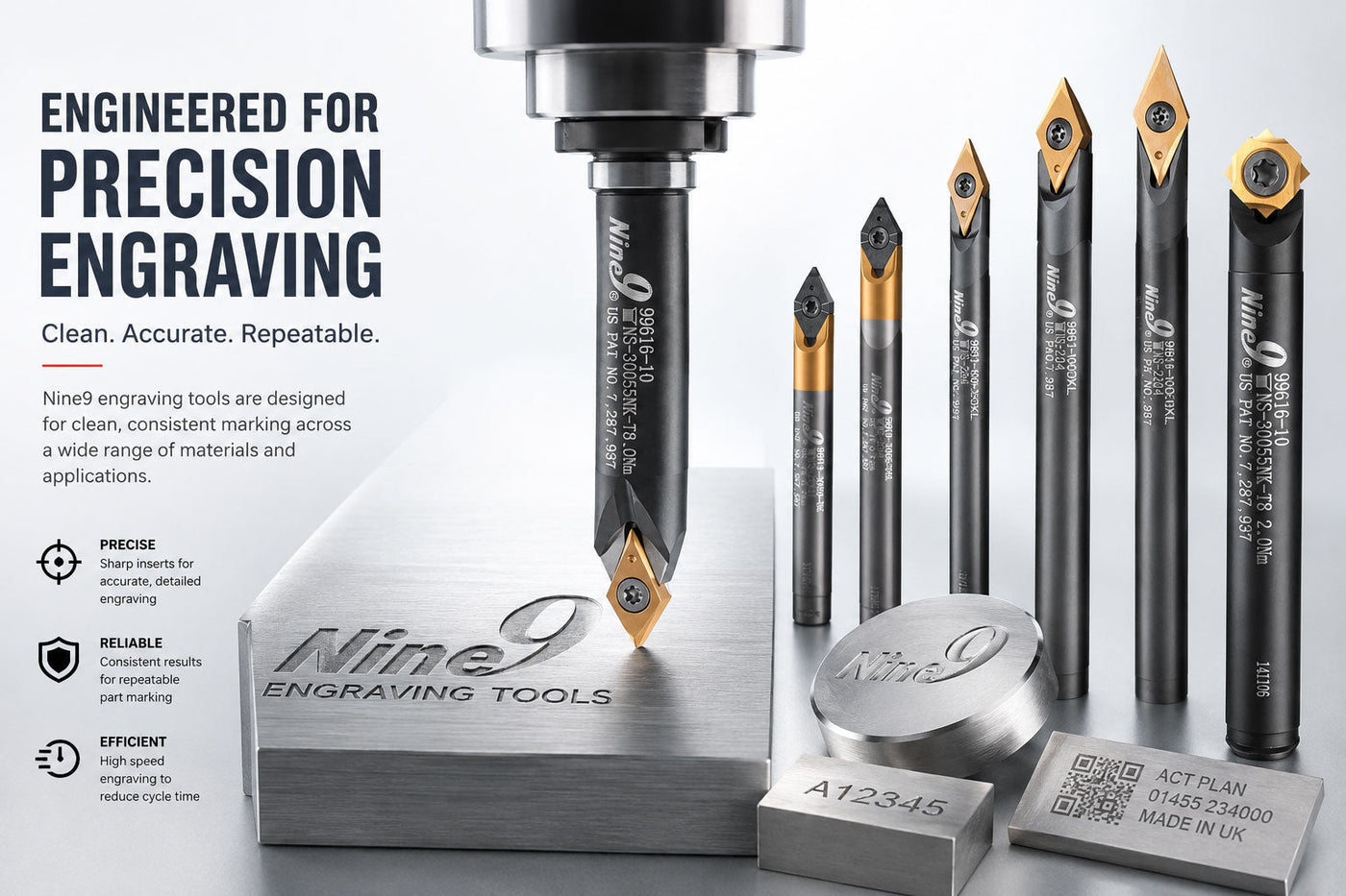 Nine9 Engraving Tools for CNC Part Marking | ACT
