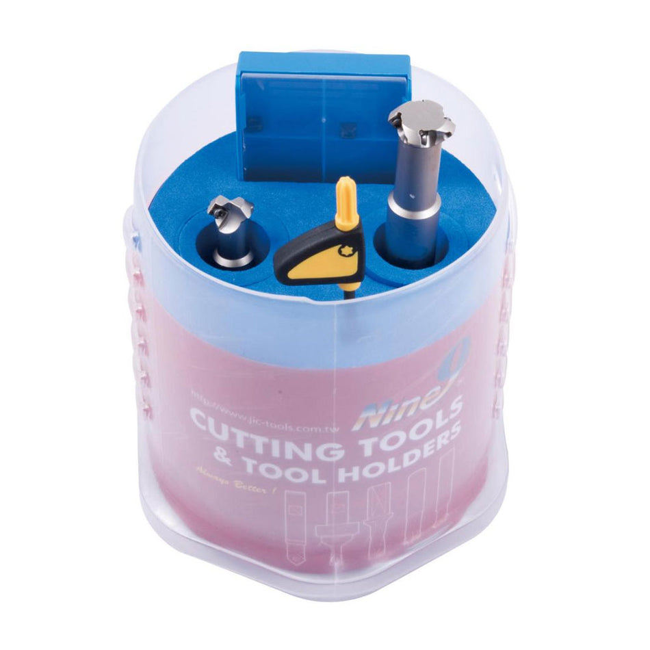 Nine9 Indexable Chamfer Mill Starter Kit - 2 Holders, 10 Inserts & 1 Key