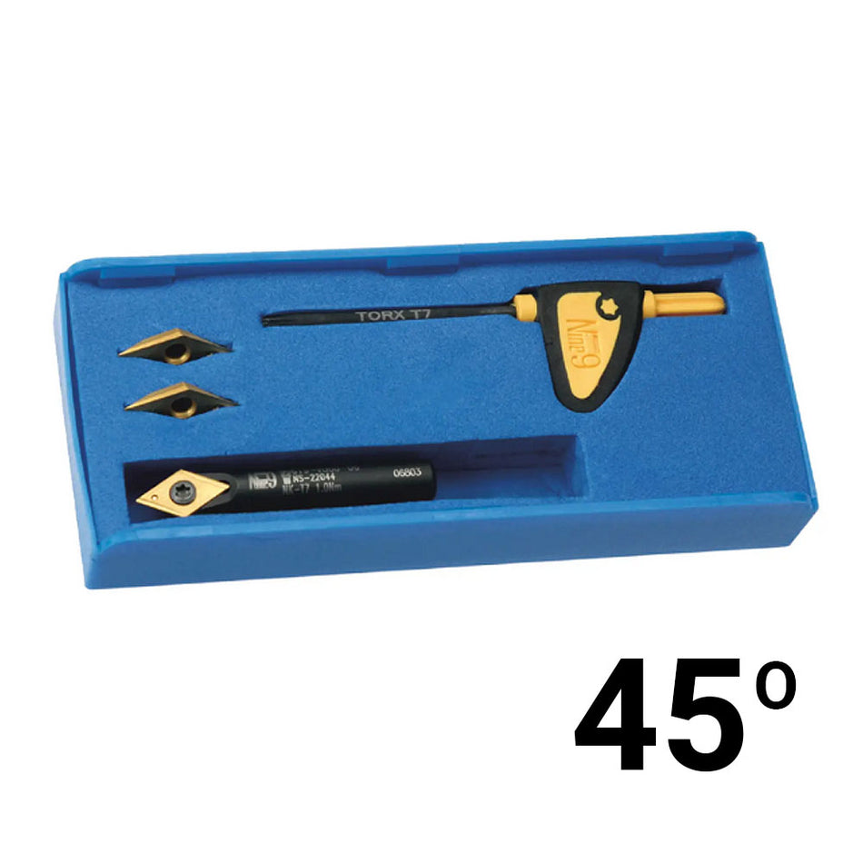 Nine9 Engraving Starter Kit 45° - 1 Holder, 1 T7 Key & 3 Inserts