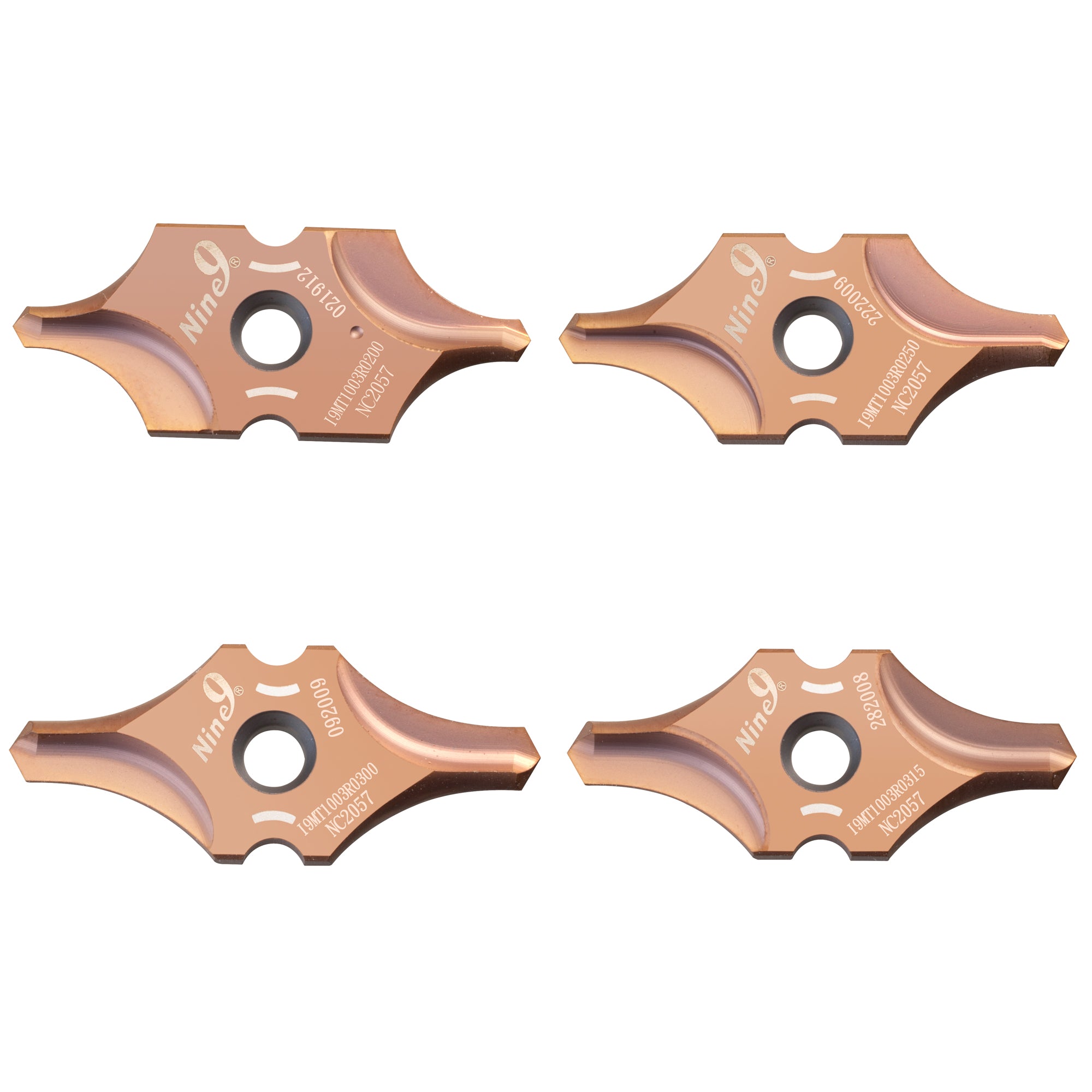 Nine9 Indexable Carbide Center Drill Inserts - DIN332 Form R