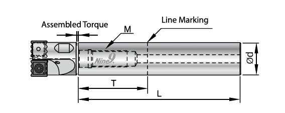 Nine9 NC Helix Drill Steel Extension Bar